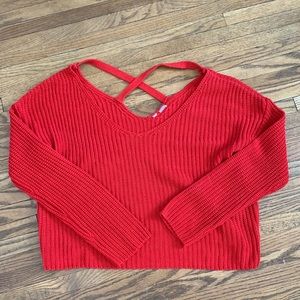 H&M V-Neck Sweater with Criss-Cross Back